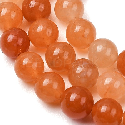 Natural Red Aventurine Beads Strands X-GSR023-1