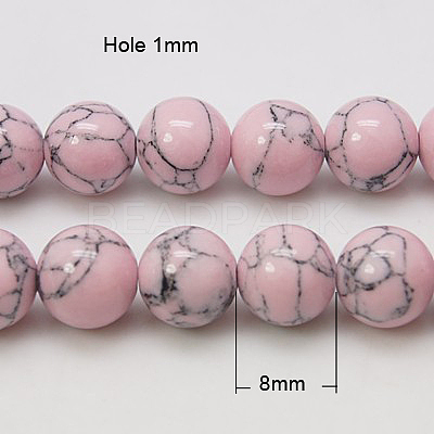 Synthetic Turquoise Beads Strands TURQ-H038-8mm-XXS07-1