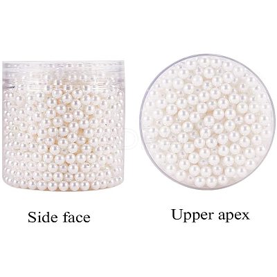 ABS Plastic Imitation Pearl Round Beads PH-MACR-F033-8mm-24-1
