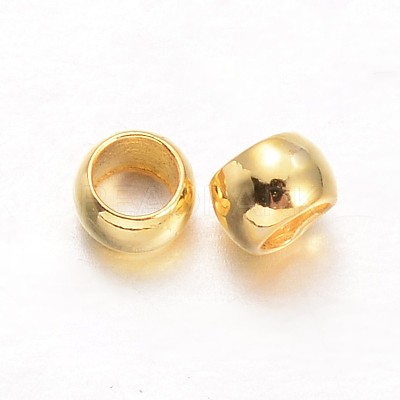 Rondelle Brass Crimp Beads KK-L134-32G-1