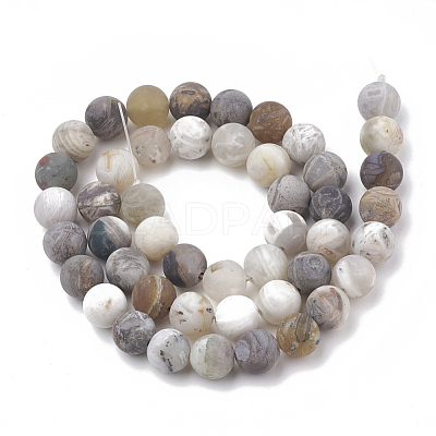 Natural Bamboo Leaf Agate Beads Strands G-T106-027-1