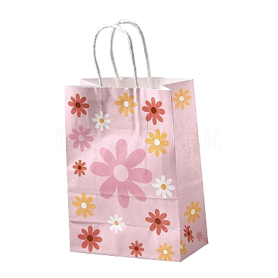 Rectangle with Sunflower Pattern Paper Gift Bags LS-CARB-L012-01E-1