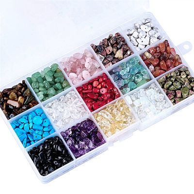 Mixed Natural & Synthetic Gemstone Beads G-X0003-B-1