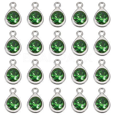 20Pcs Faceted Glass Charms RGLA-TADJ0001-01F-1