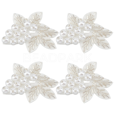 3D Imitation Pearl Flower Ornament Accessories DIY-WH0343-11-1
