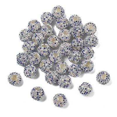 Sparkle Glass Rhinestone Round Beads OACR-S048-01J-1
