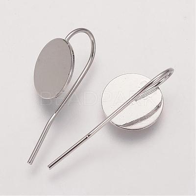 Brass Earring Hooks KK-A093-P-1