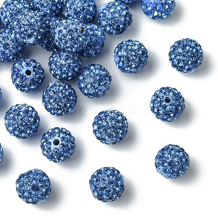 30Pcs Pave Disco Ball Beads RB-YW0001-14C-1