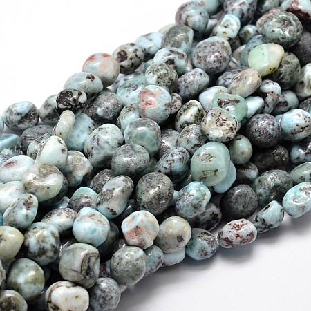 Natural Larimar Nuggets Beads Strands G-E271-128-1