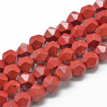 Natural Red Jasper Beads Strands G-R448-10mm-05-1