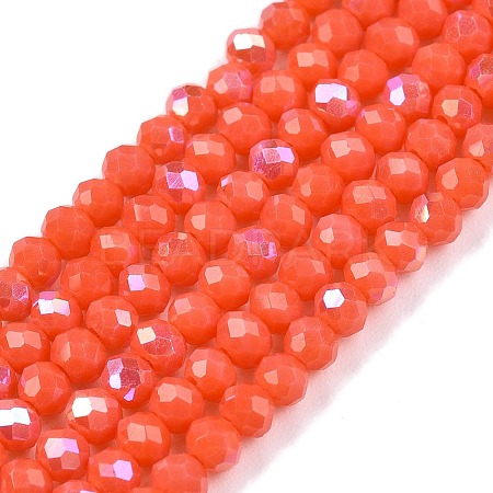 Electroplate Opaque Solid Color Glass Beads Strands LS-EGLA-A044-P2mm-L21-1