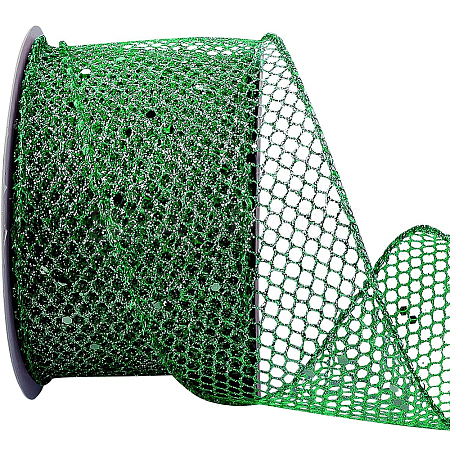 9M Sparkle Polyester Mesh Ribbon with Paillettes OCOR-WH20012-15H-1