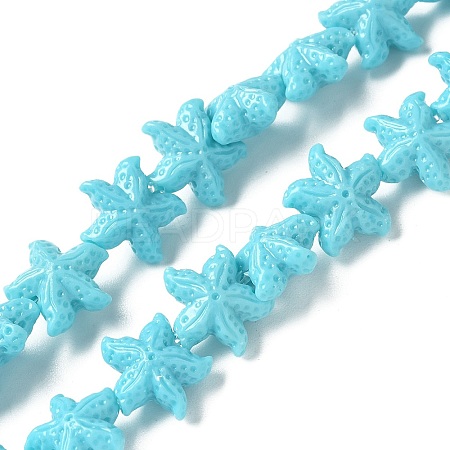 Synthetic Coral Dyed Carved Beads Strands CORA-K009-06A-01-1