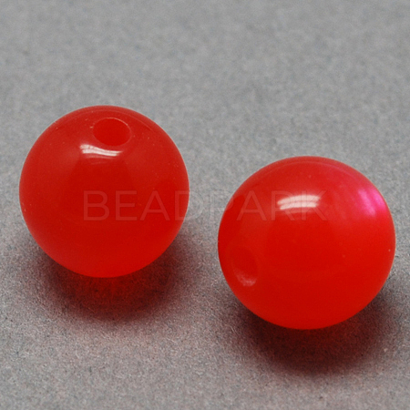 Round Imitation Cat Eye Resin Beads RESI-R157-6mm-11-1