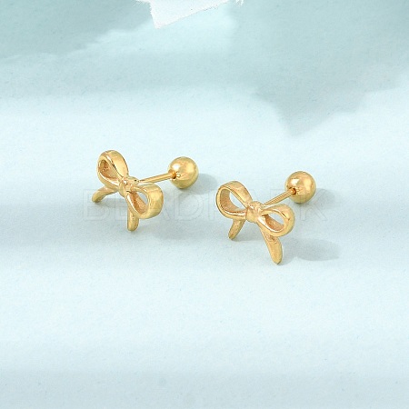 304 Stainless Steel Stud Earrings for Women SA-CBA44F8-04G-01-1