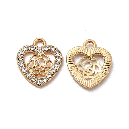 Alloy Crystal Rhinestone Charms PALLOY-B009-06KCG-1