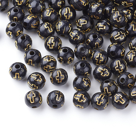 Plating Acrylic Beads PACR-Q113-13-1
