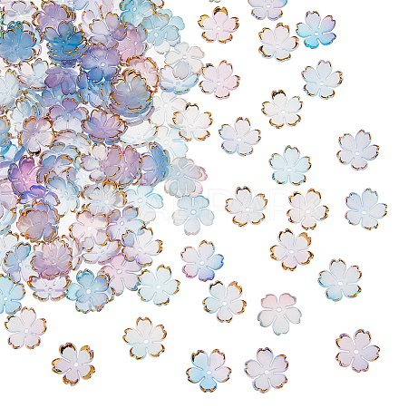 150Pcs Acrylic Bead Caps OACR-DC0001-31B-1