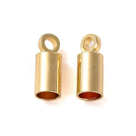 Rack Plating Brass Cord Ends KK-TAC0015-02KCG-1