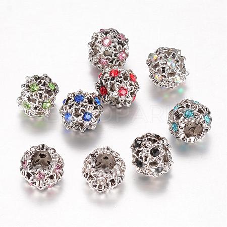 Alloy Glass Rhinestone European Beads PALLOY-N0116-009-1