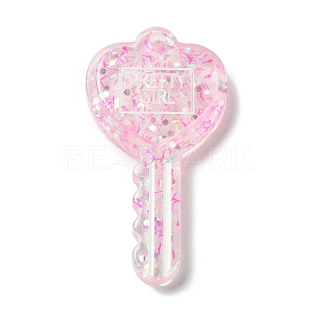 Acylic Pendant with Glitter Powder OACR-H035-01D-1