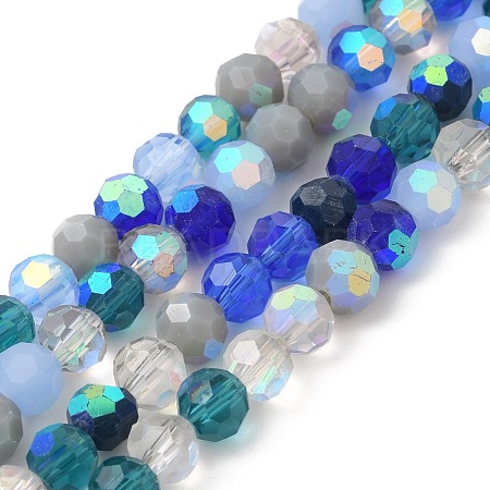 Electroplate Glass Beads Strands EGLA-P048-A02-1