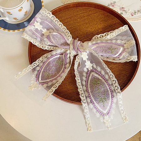 30 Yards Polycotton Embroidery Flower Lace Ribbon PW-WG41477-03-1