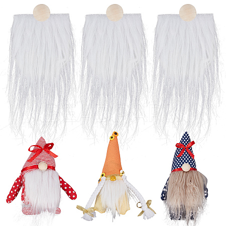 Artificial Wool Gnome Beard Costume Beard DIY-WH0188-94D-1