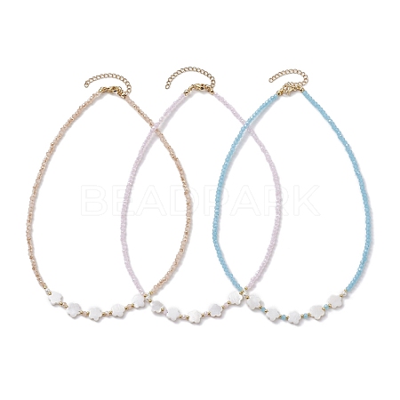 Glass Beads Necklaces NJEW-JN04721-1