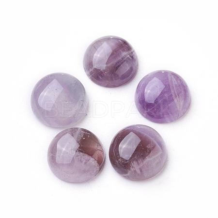 Natural Amethyst Cabochons G-A174-04A-12mm-1