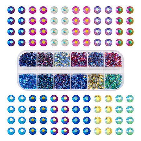 48G 12 Colors Glass Hotfix Rhinestone DIY-TA0004-53-1