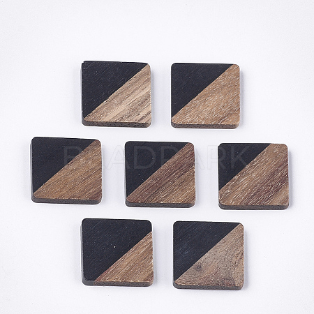 Resin & Walnut Wood Cabochons LS-RESI-S358-A-90D-1