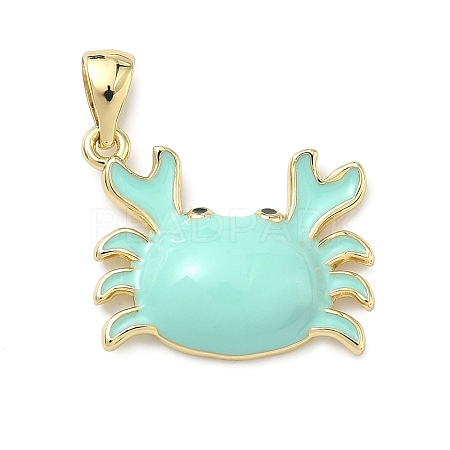 Brass Enamel Pendants KK-G555-20G-01-1