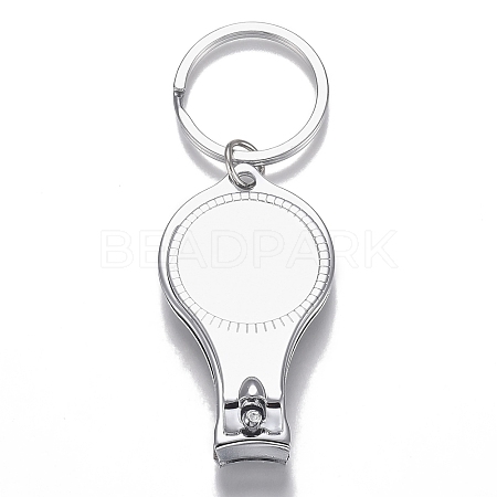 Iron Nail Clippers and Bottle Opener AJEW-I045-02P-1