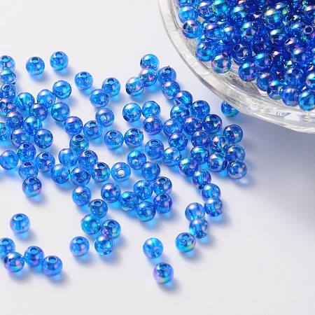 Eco-Friendly Transparent Acrylic Beads PL734-12-1