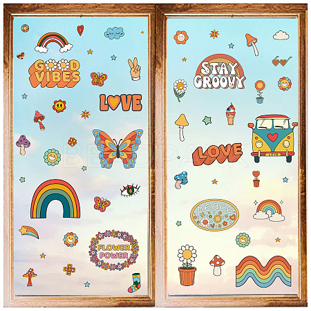 8 Sheets 8 Styles PVC Waterproof Wall Stickers DIY-WH0345-120-1