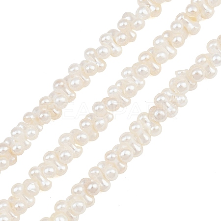 Electroplated Shell Pearl Beads Strands SH-CBA94AD-01-1