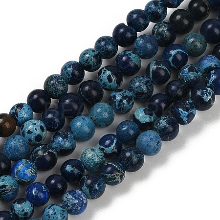 Dyed Natural Regalite/Imperial Jasper/Sea Sediment Jasper Beads Strands G-B124-C04-05-1