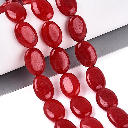 Dyed Natural White Jade Beads Strands G-N370-01A-10-1