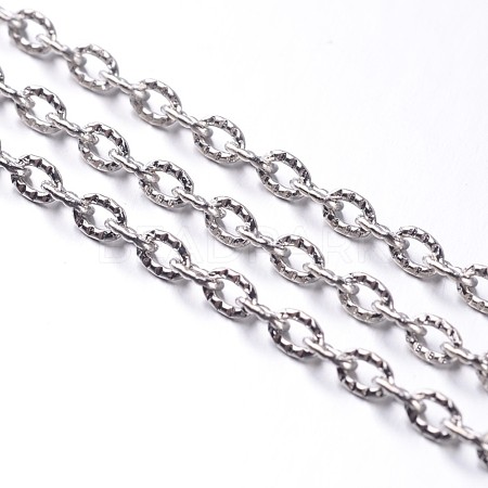 Nickel Free Iron Textured Cable Chains CHT104Y-N-1
