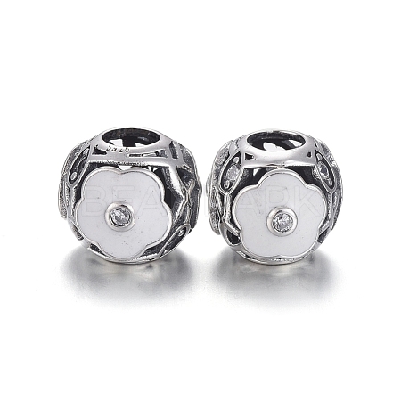 Hollow 925 Sterling Silver European Beads OPDL-L017-064TAS-1