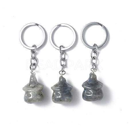 Natural Labradorite Keychains KEYC-P011-04P-09-1