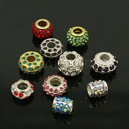 Glass Rhinestone European Beads X-CPDL-MSMC001-M2-1