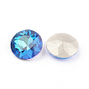 Pointed Back & Back Plated Glass Rhinestone Cabochons RGLA-J012-8mm-001BB-2