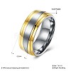 Men's Titanium Steel Finger Rings RJEW-BB27605-A-10-6
