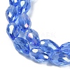 Transparent Electroplate Glass Beads Strands EGLA-N013-T6mm-B10-3