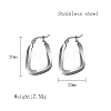 Stainless Steel Hoop Earrings for Women QX9021-3-1