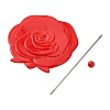 Rose Flower Glass Handheld Mirrors with Plastic Handle & Iron Rod GL-CBAE5B0-01-4