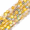 Synthetic Moonstone Beads Strands G-E573-01B-18-2