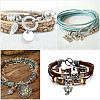 80Pcs 8 Styles Tibetan Style Alloy Cord End FIND-SC0020-98C-7